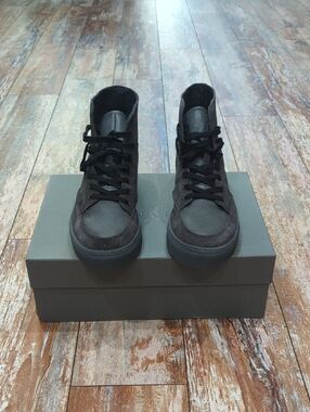 AllSaints Men's High-Top Sneakers in Black Wash/Black
